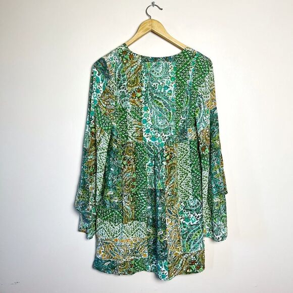 CLEARANCE! Green Floreat Amelie Boho Tunic Dress Size 6 EUC - Picture 2 of 5